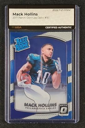 2017 Donruss Optic Mack Hollins ROOKIE #161 MBA AUTH
