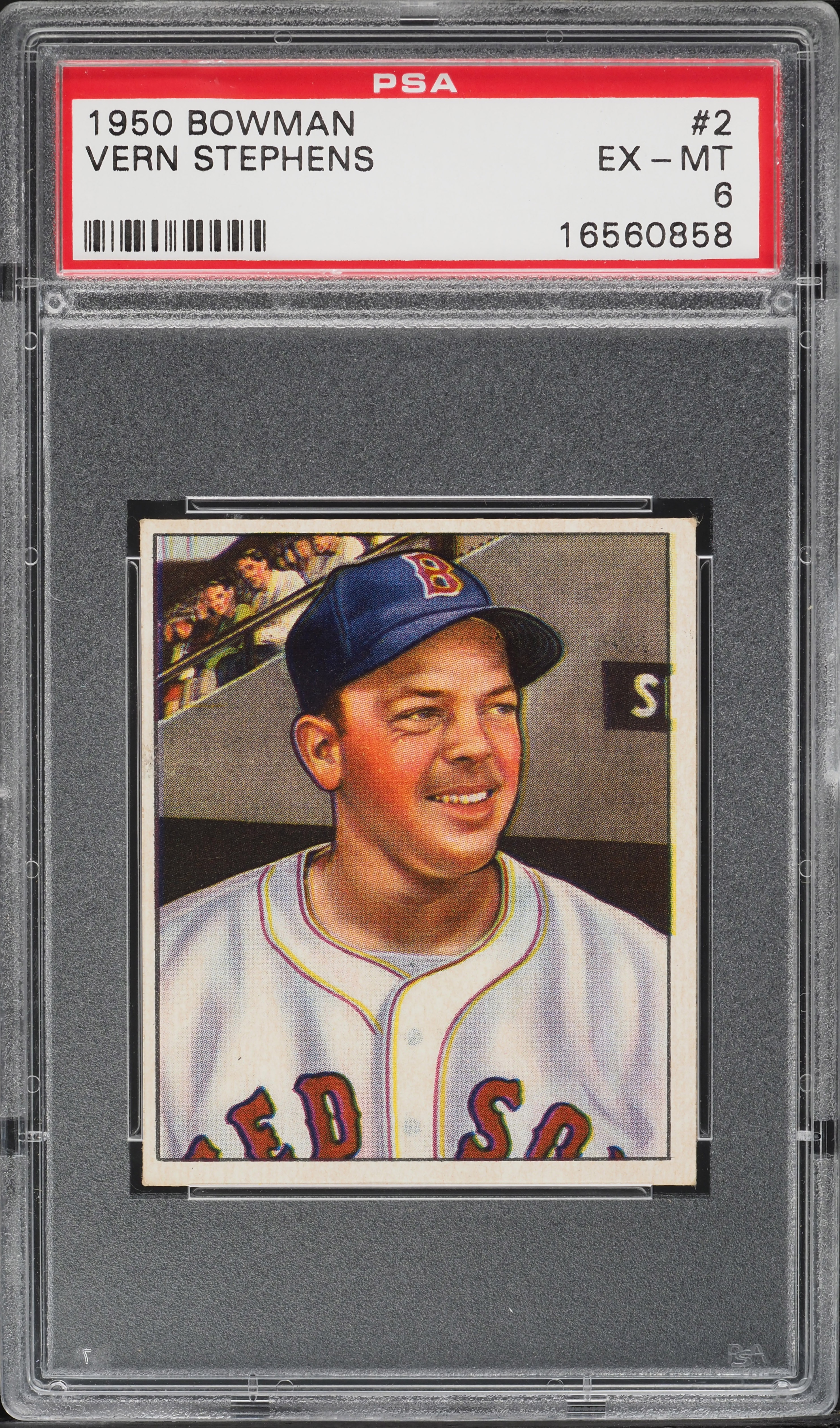 1950 Bowman Vern Stephens #2 PSA 6 EXMT