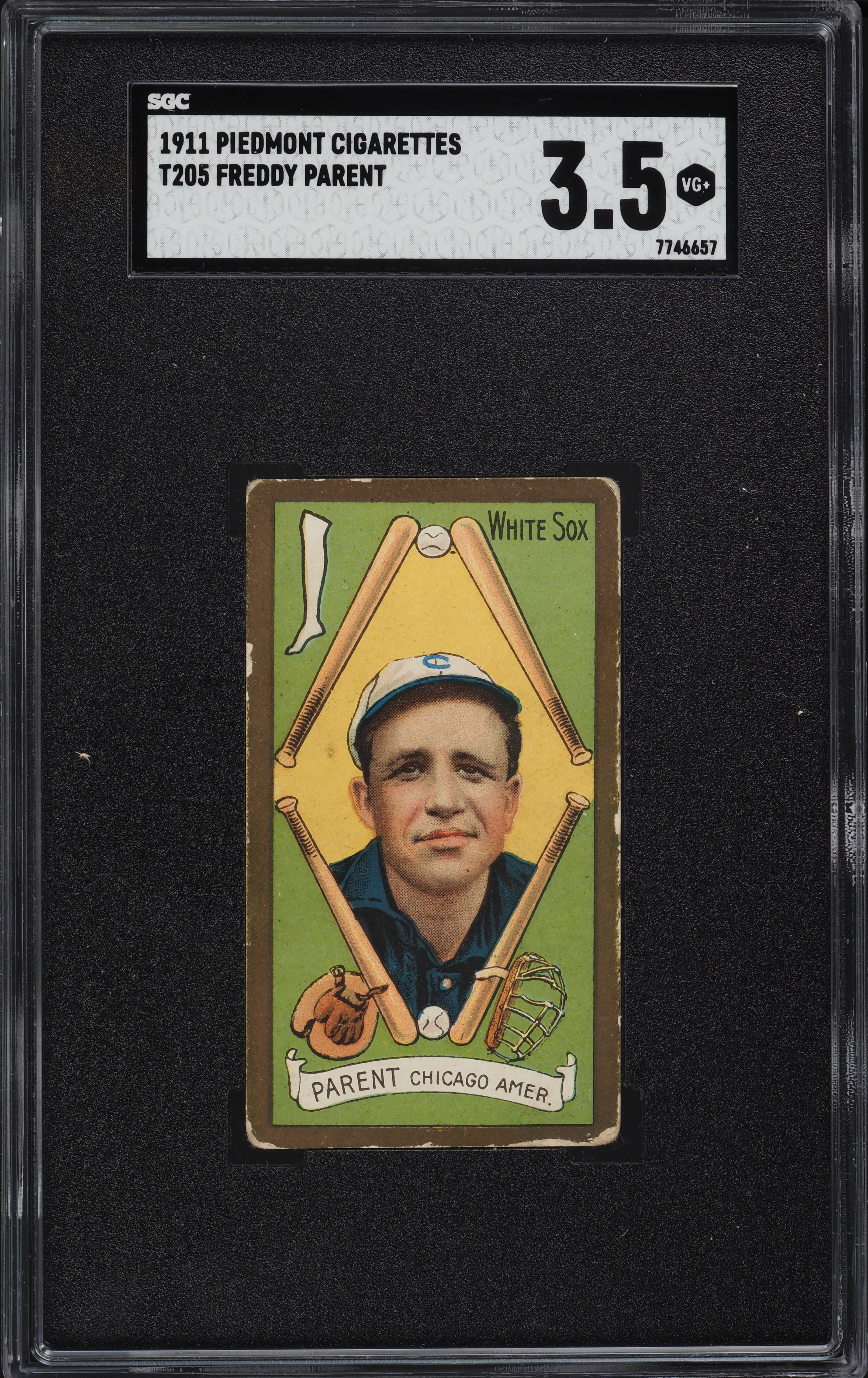 1911 T205 Gold Border Freddy Parent SGC 3.5 VG+