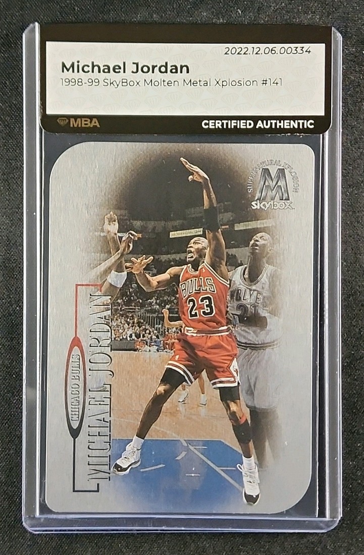 1998 Skybox Molten Metal Xplosion Michael Jordan #141 MBA AUTH