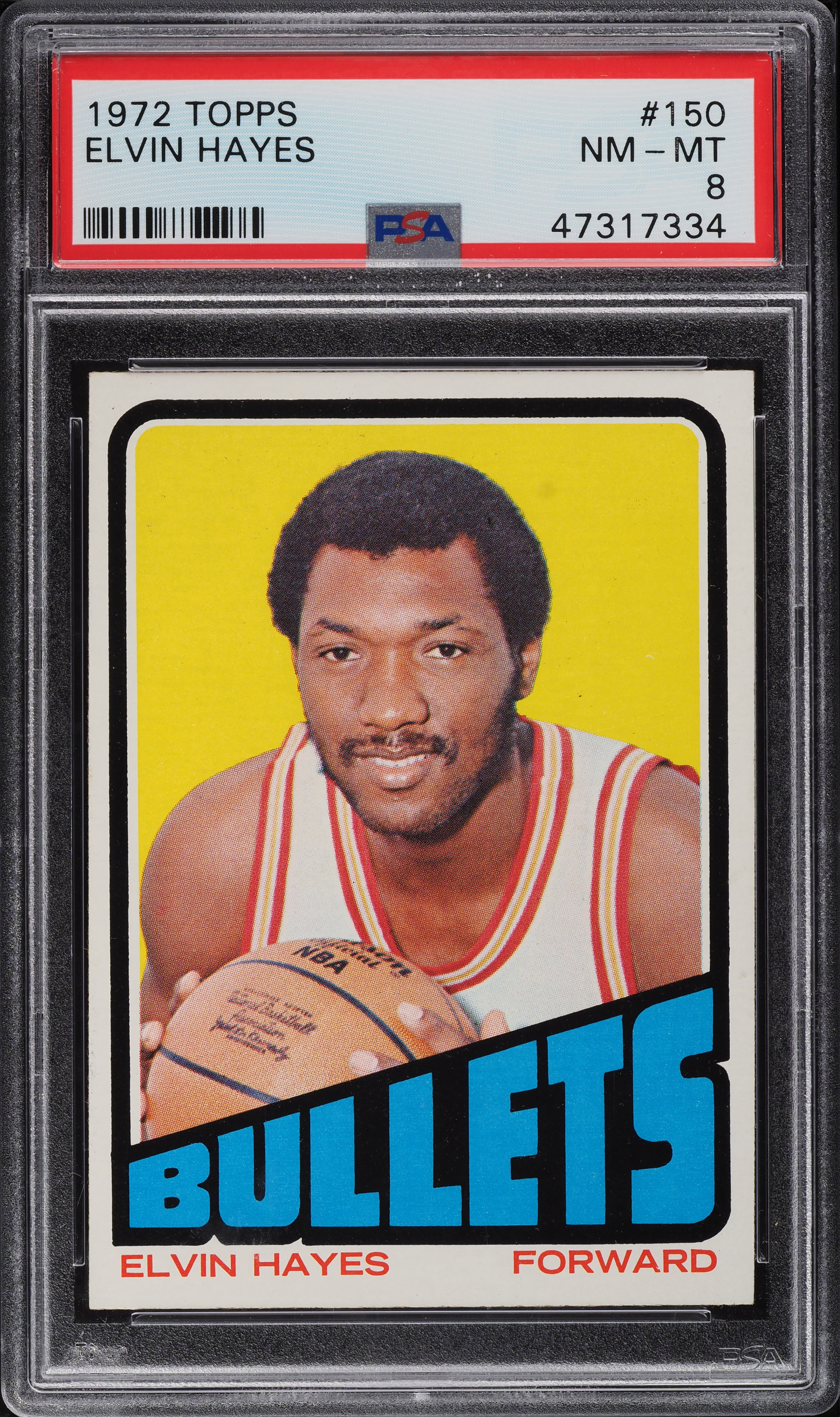 1972 Topps Basketball Elvin Hayes #150 PSA 8 NM-MT