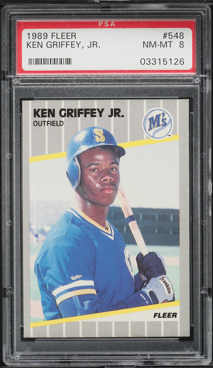 1989 Fleer Ken Griffey Jr ROOKIE #548 PSA 8 NM-MT