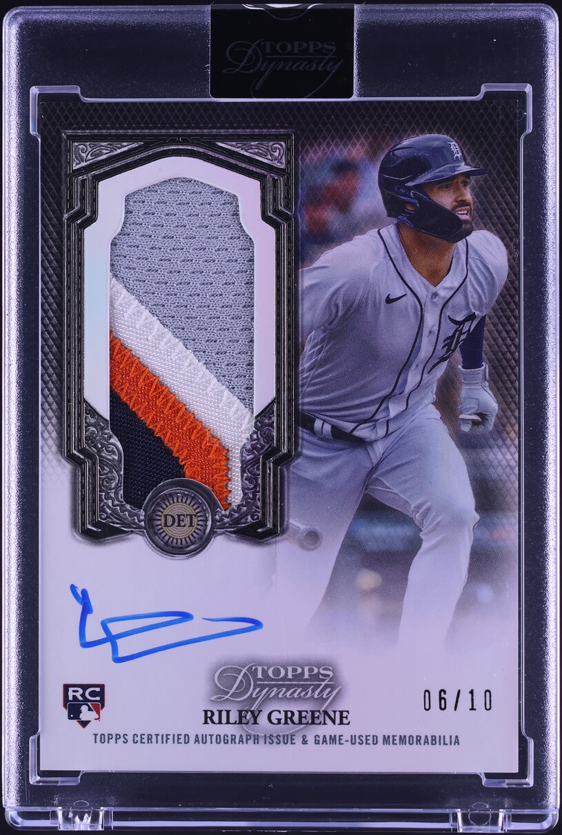 2023 Topps Dynasty Riley Greene ROOKIE PATCH AUTO /10 #DAPB-RG