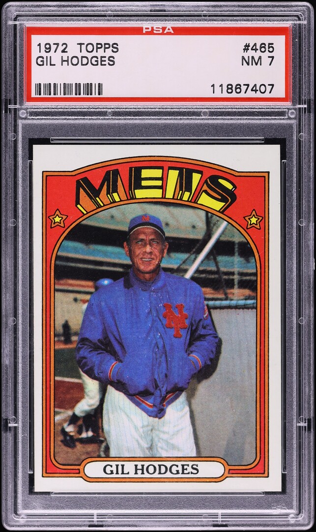 1972 Topps Gil Hodges #465 PSA 7 NRMT