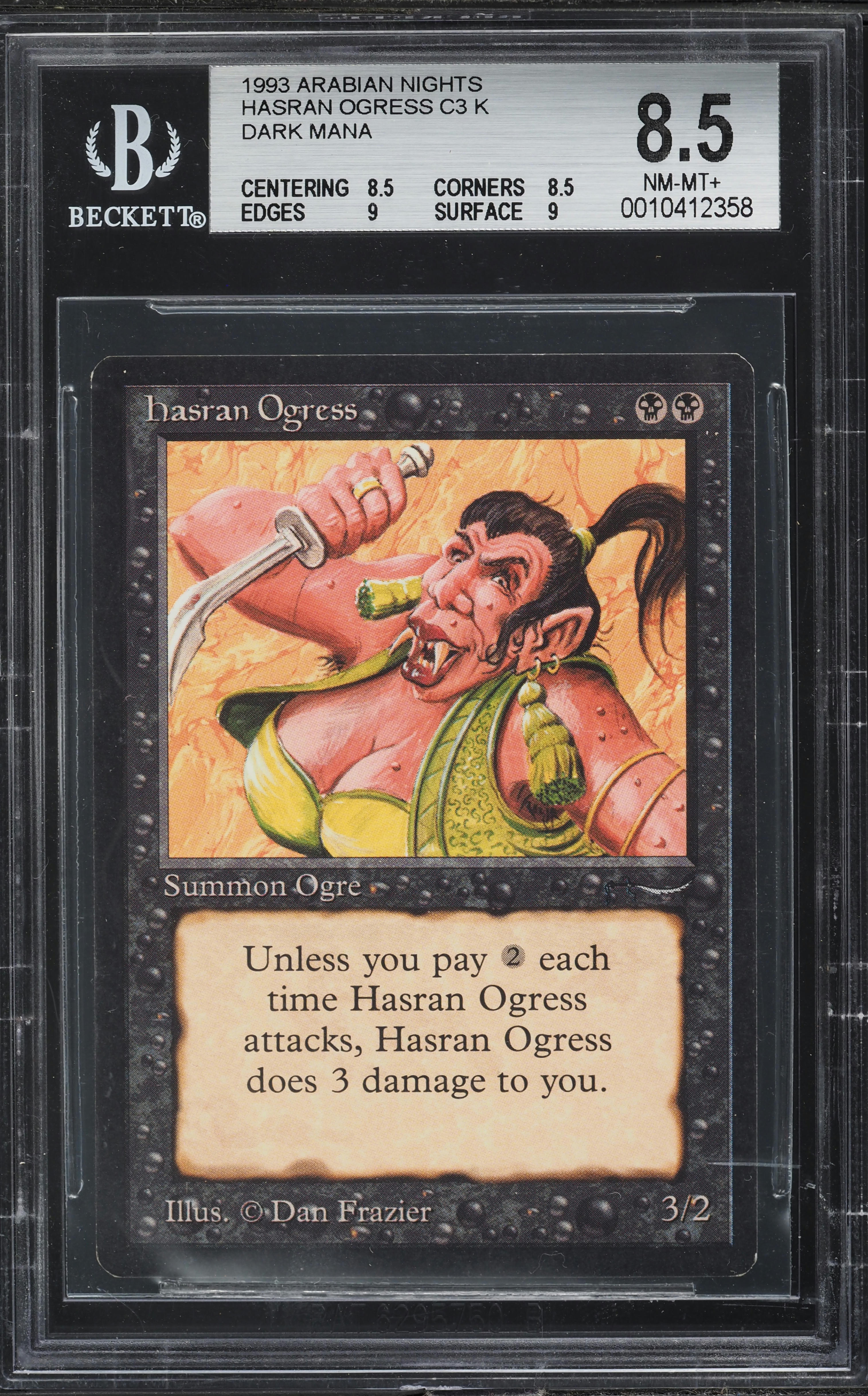 1993 Magic The Gathering MTG Arabian Nights Dark Hasran Ogress BGS 8.5 NM-MT+