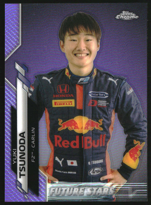 2020 Topps Chrome Formula 1 Purple Refractors #60 Yuki Tsunoda /399