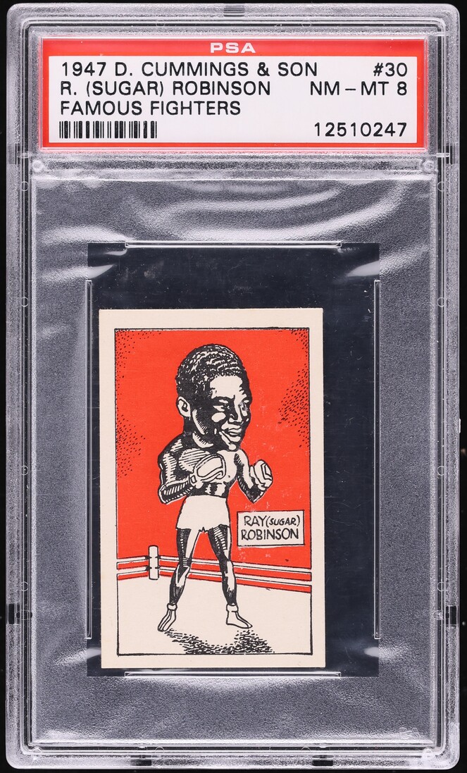 1947 D. Cummings & Son Famous Fighters Sugar Ray Robinson ROOKIE #30 PSA 8 NM-MT