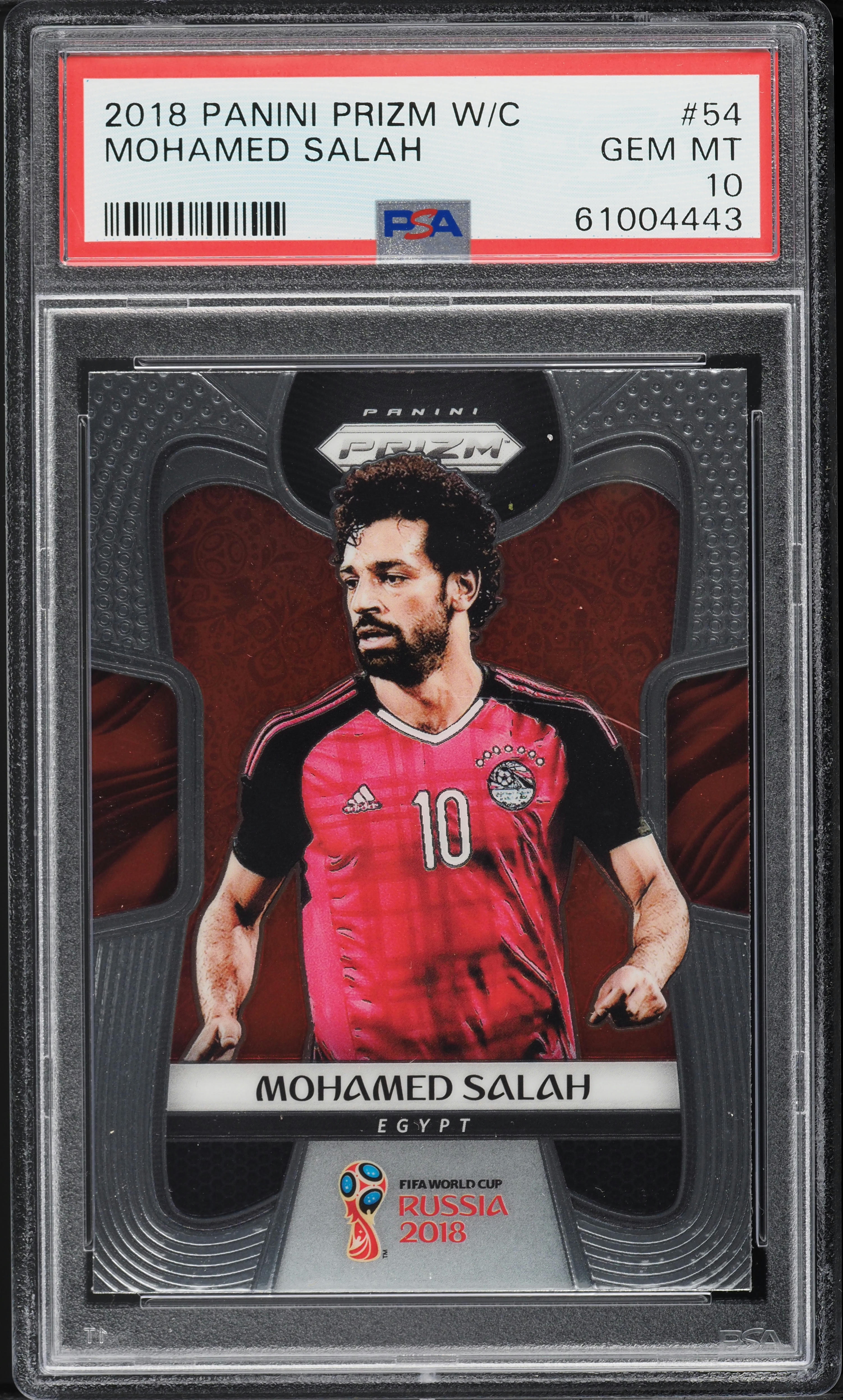 2018 Panini Prizm World Cup Mohamed Salah #54 PSA 10 GEM MINT