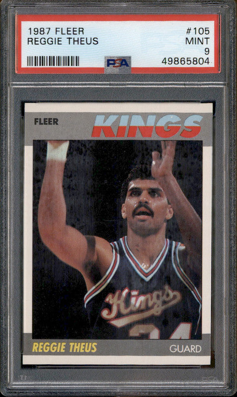1987 Fleer #105 Reggie Theus PSA 9