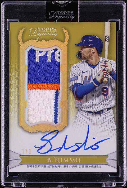 2024 Topps Dynasty Sponsor Gold Brandon Nimmo PATCH AUTO 1/1 #DASP-BN