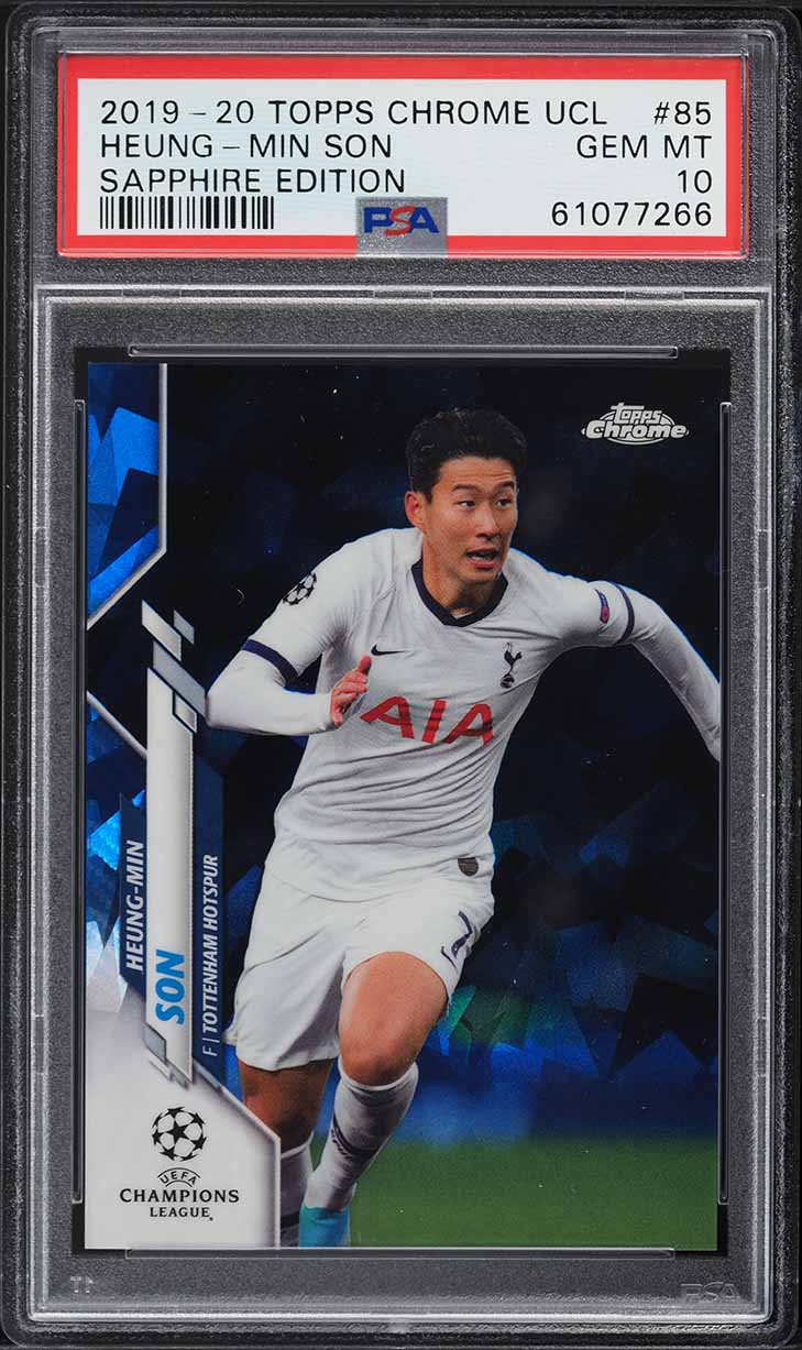 2019 Topps Chrome UEFA Sapphire Heung-Min Son #85 PSA 10 GEM MINT