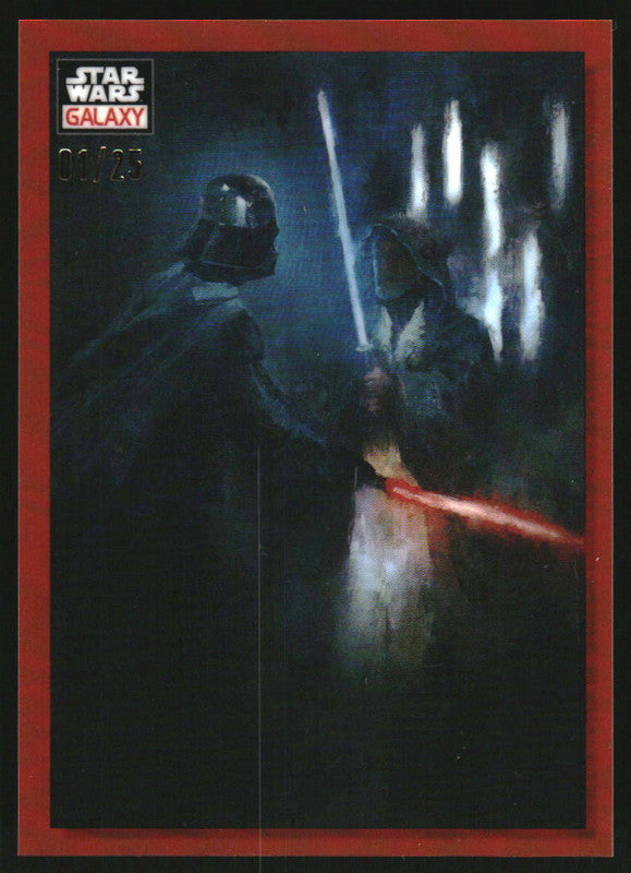 2023 Topps Chrome Star Wars Galaxy Orange Refractors #74 The Reunion /25