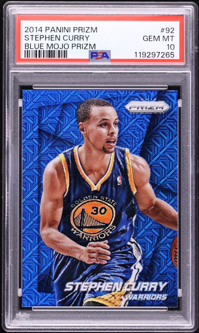 2014 Panini Prizm Blue Mojo Stephen Curry #92 PSA 10 GEM MINT