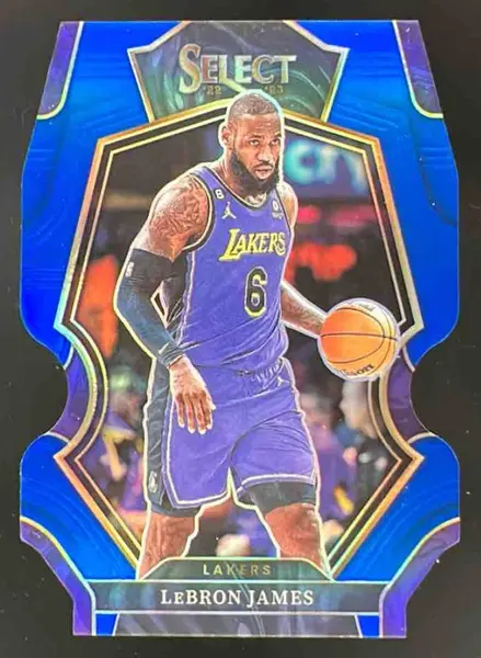 2022-23 Panini Select Blue Prizms Die Cut #126 LeBron James Premier /249