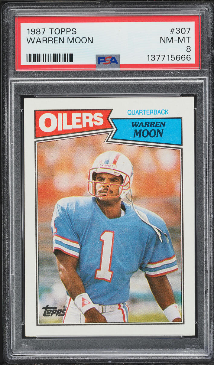 1987 Topps Football Warren Moon #307 PSA 8 NM-MT