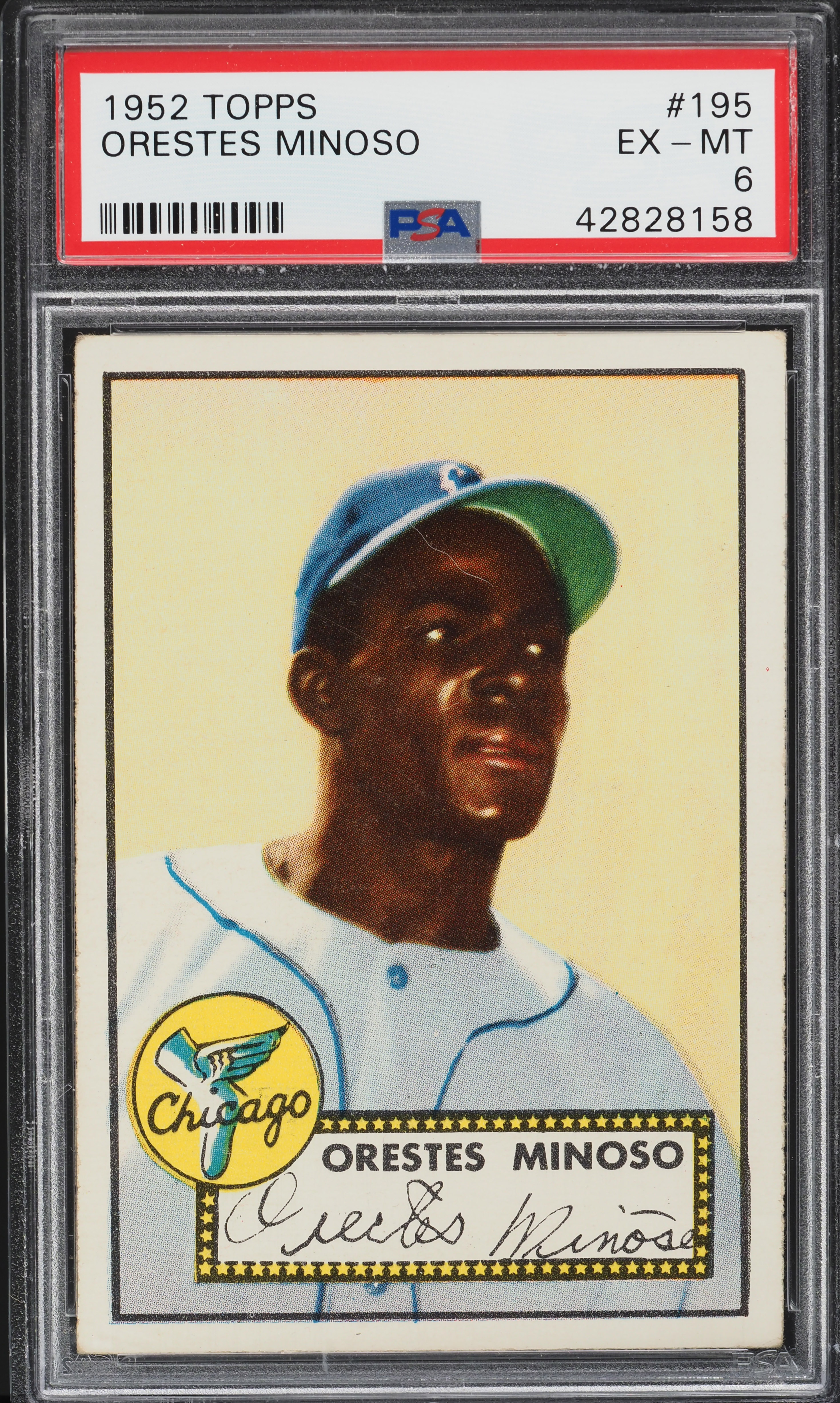 1952 Topps Minnie Minoso ROOKIE #195 PSA 6 EXMT
