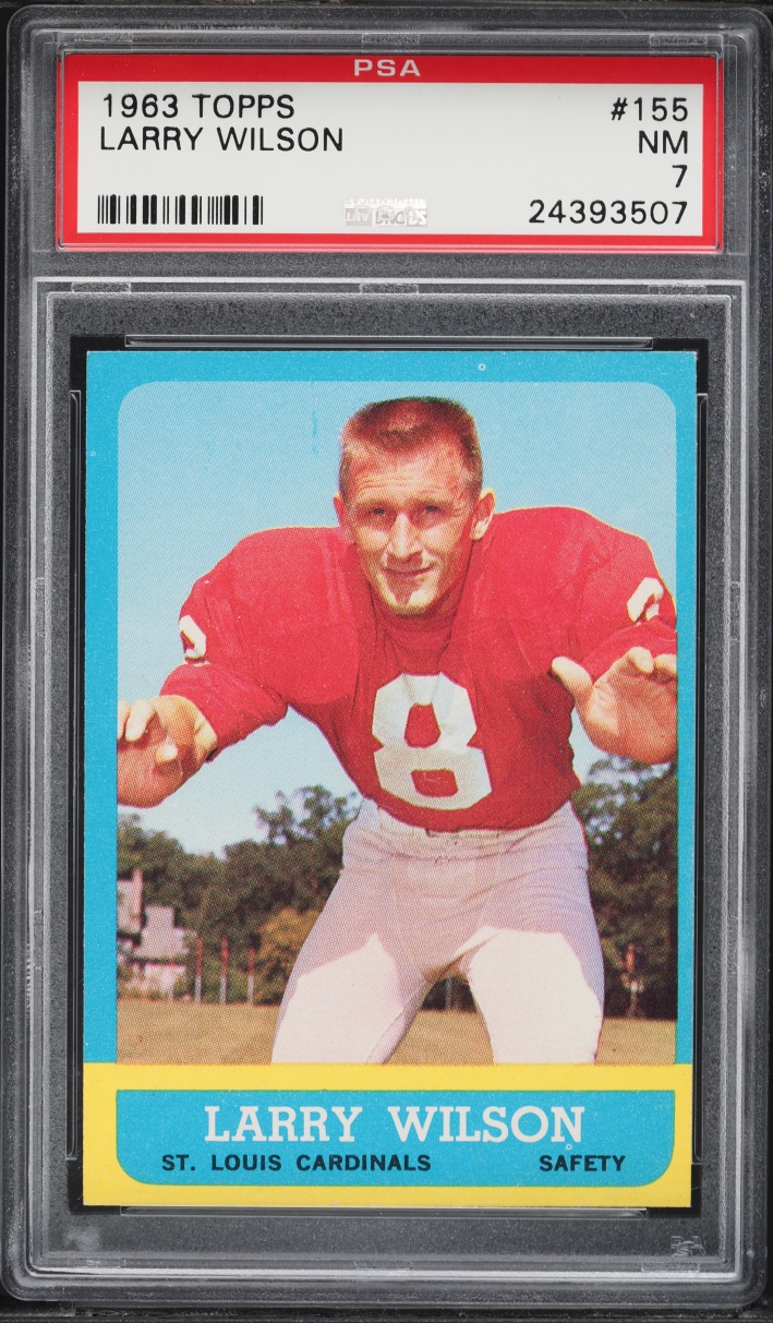 1963 Topps Football Larry Wilson ROOKIE #155 PSA 7 NRMT