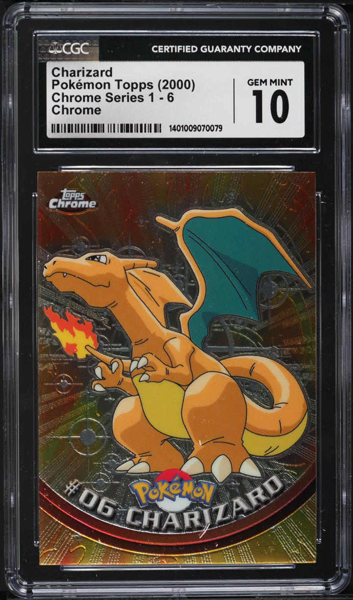 2000 Topps Chrome Pokemon Series 1 Charizard #6 CGC 10 GEM MINT