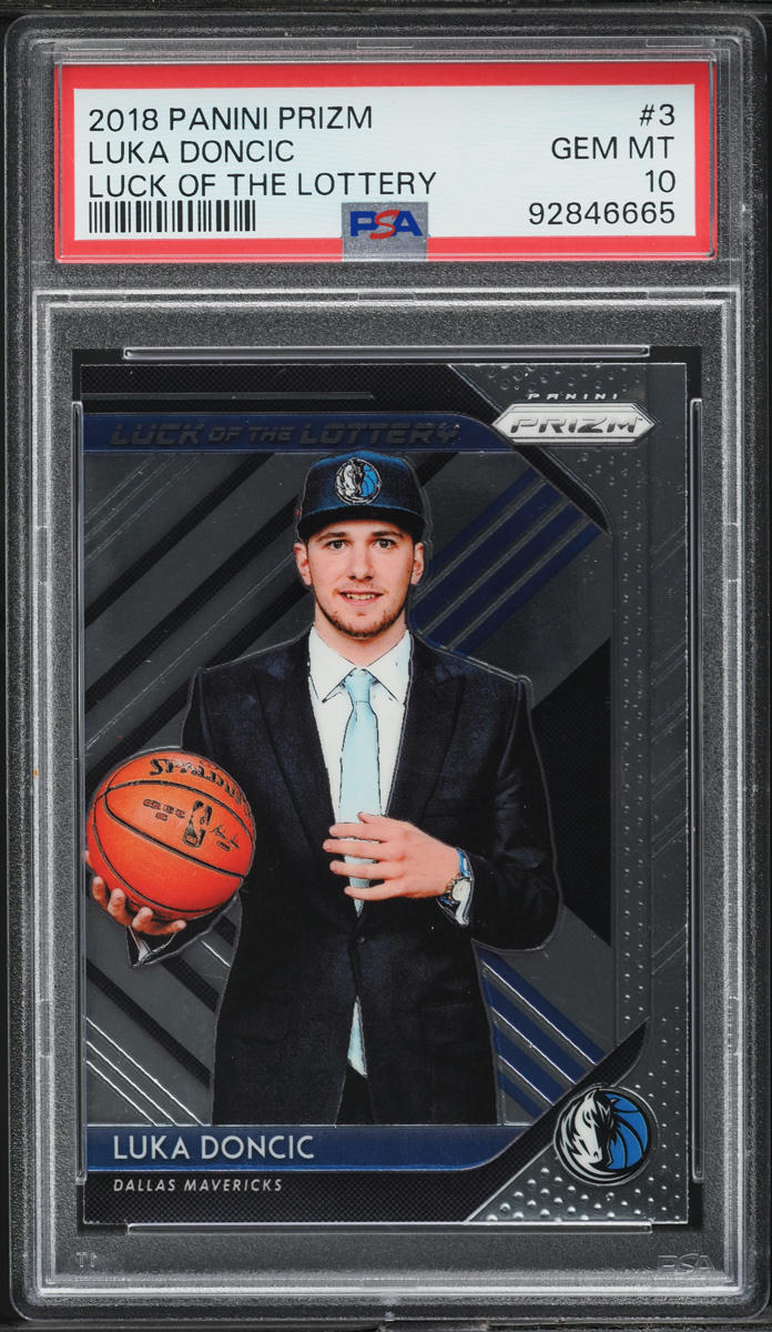 2018 Panini Prizm Luck Of The Lottery Luka Doncic ROOKIE #3 PSA 10 GEM MINT