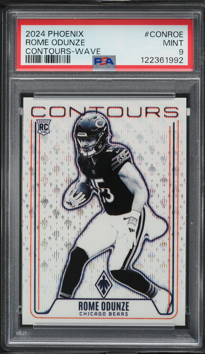 2024 Panini Phoenix Contours Wave Rome Odunze ROOKIE #CONROE PSA 9 MINT