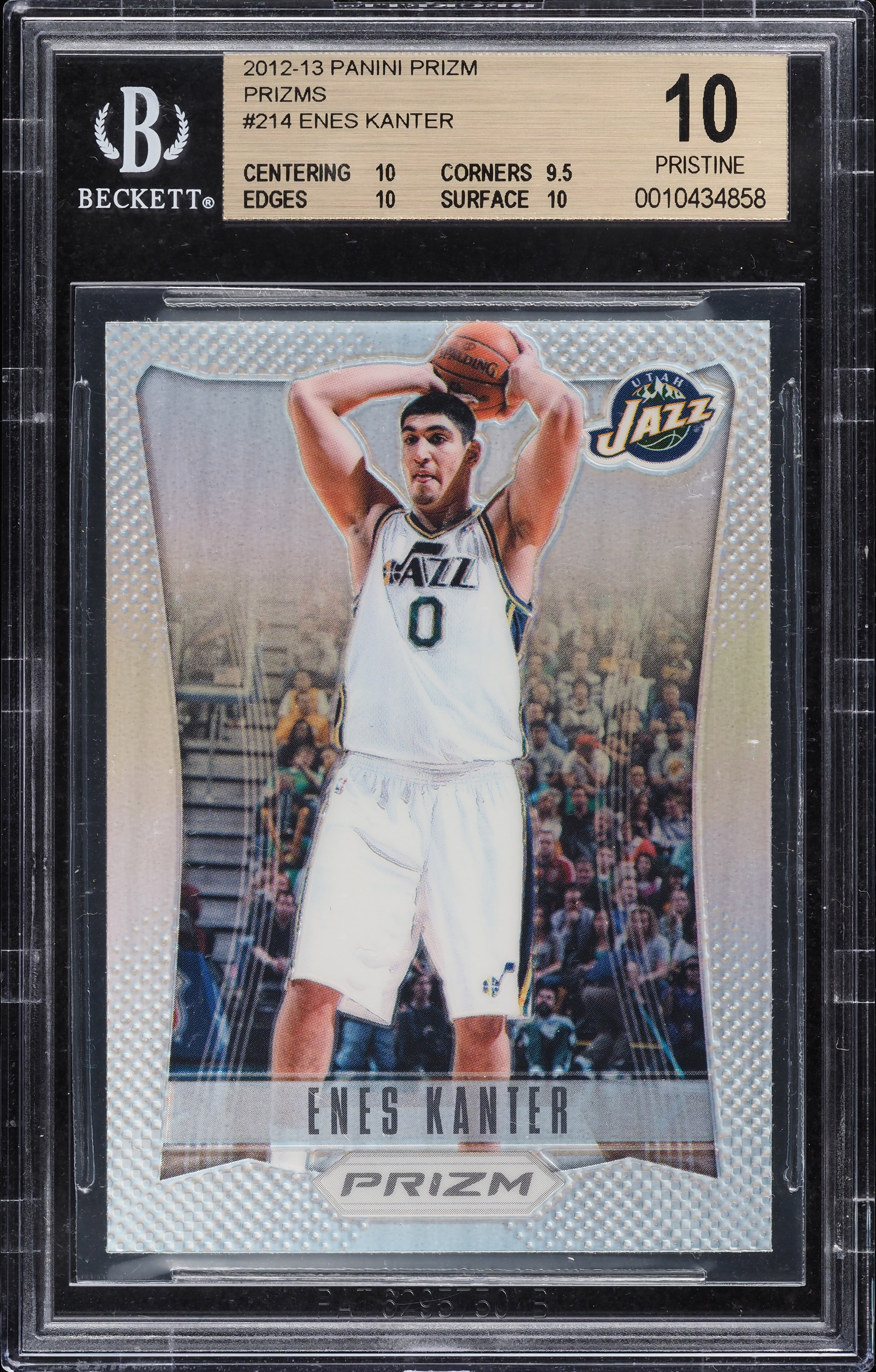 2012 Panini Prizm Silver Prizms Enes Kanter ROOKIE #214 BGS 10 PRISTINE