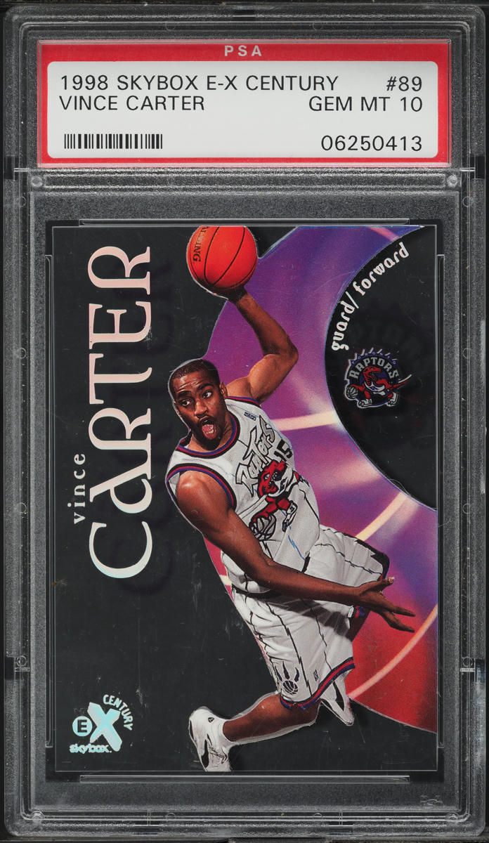 1998 Skybox E-X Century Vince Carter ROOKIE #89 PSA 10 GEM MINT