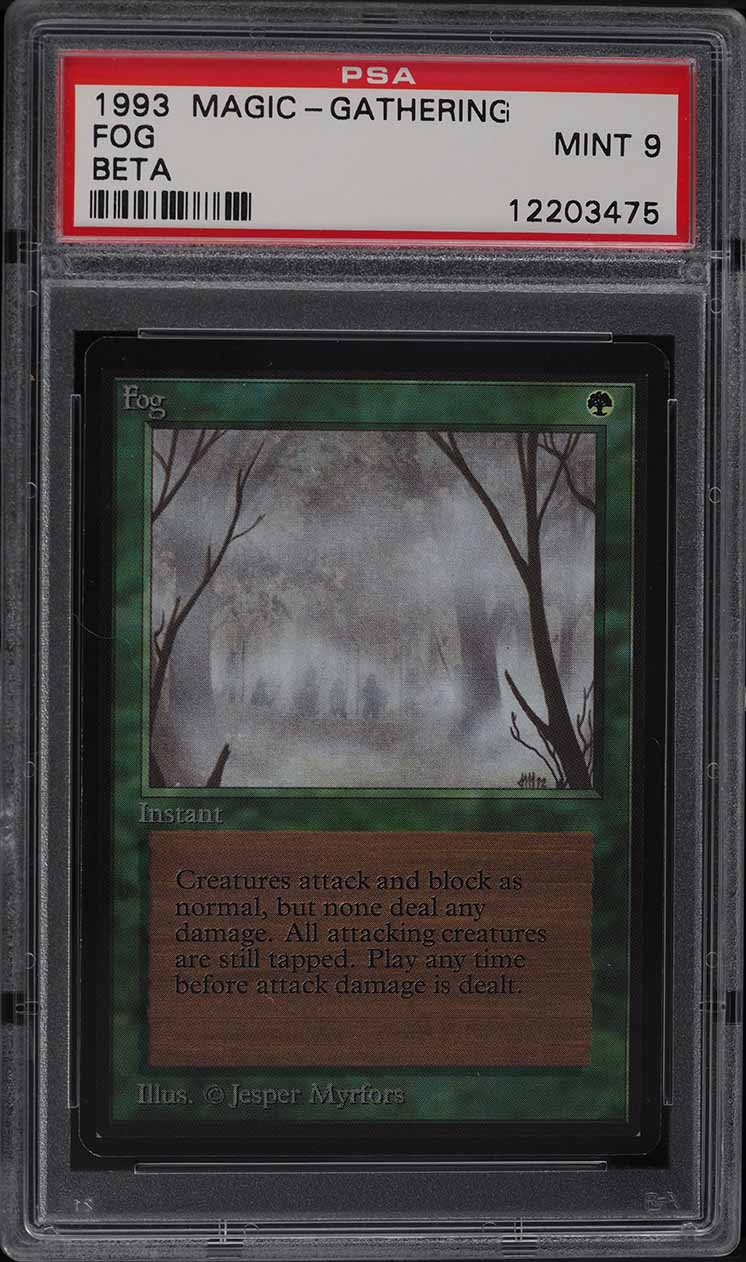 1993 Magic The Gathering MTG Beta Fog C G PSA 9 MINT