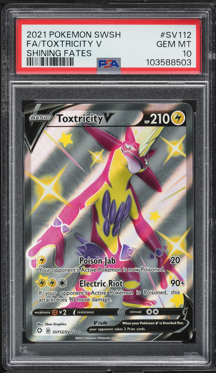 2021 Pokemon SWSH Shining Fates Shiny Toxtricity V #SV112 PSA 10 GEM MINT