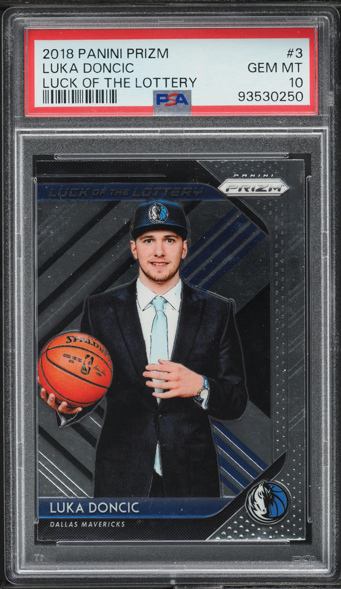 2018 Panini Prizm Luck Of The Lottery Luka Doncic ROOKIE #3 PSA 10 GEM MINT