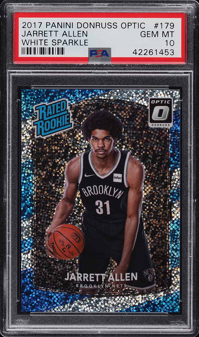 2017 Donruss Optic White Sparkle Jarrett Allen ROOKIE RC #179 PSA 10 GEM MINT