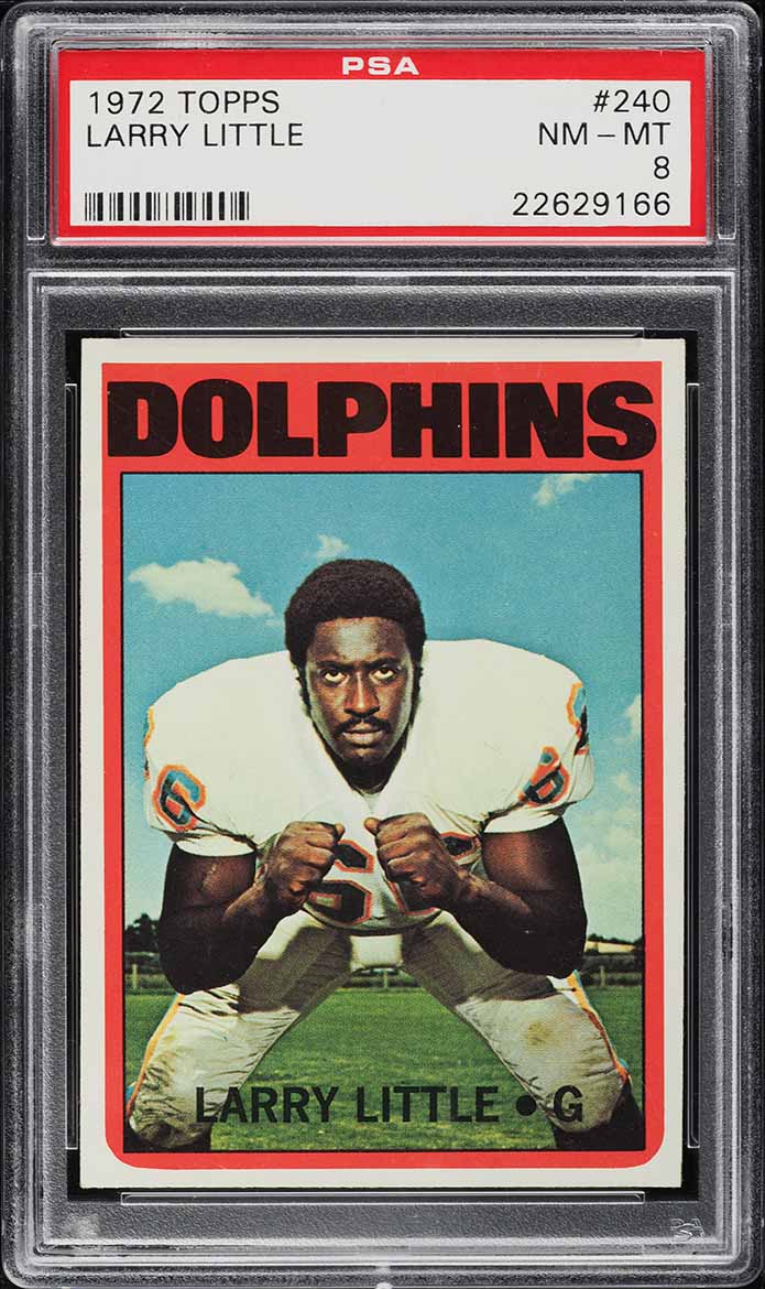 1972 Topps Football Larry Little ROOKIE #240 PSA 8 NM-MT
