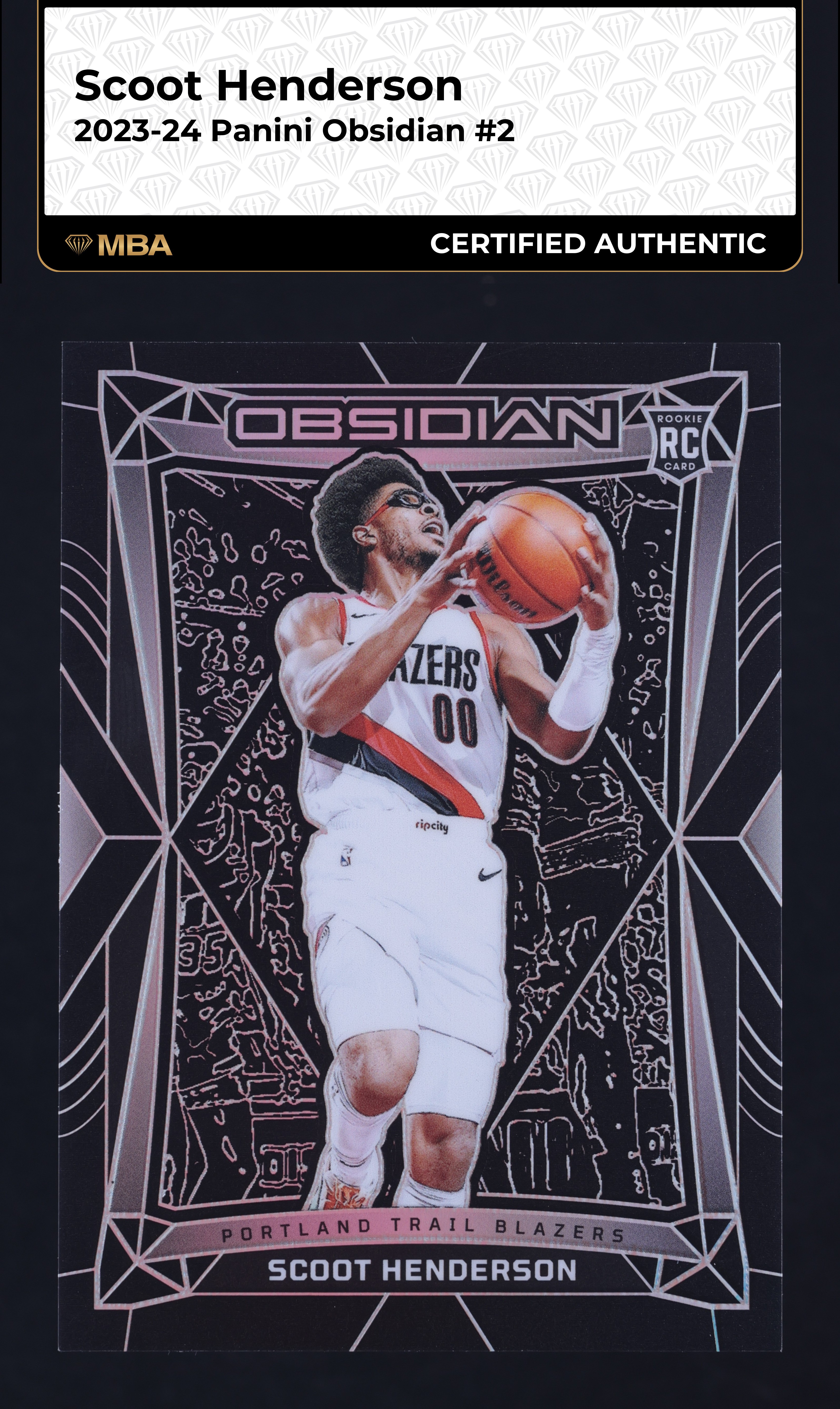 2023 Panini Obsidian Scoot Henderson ROOKIE #2 MBA AUTH