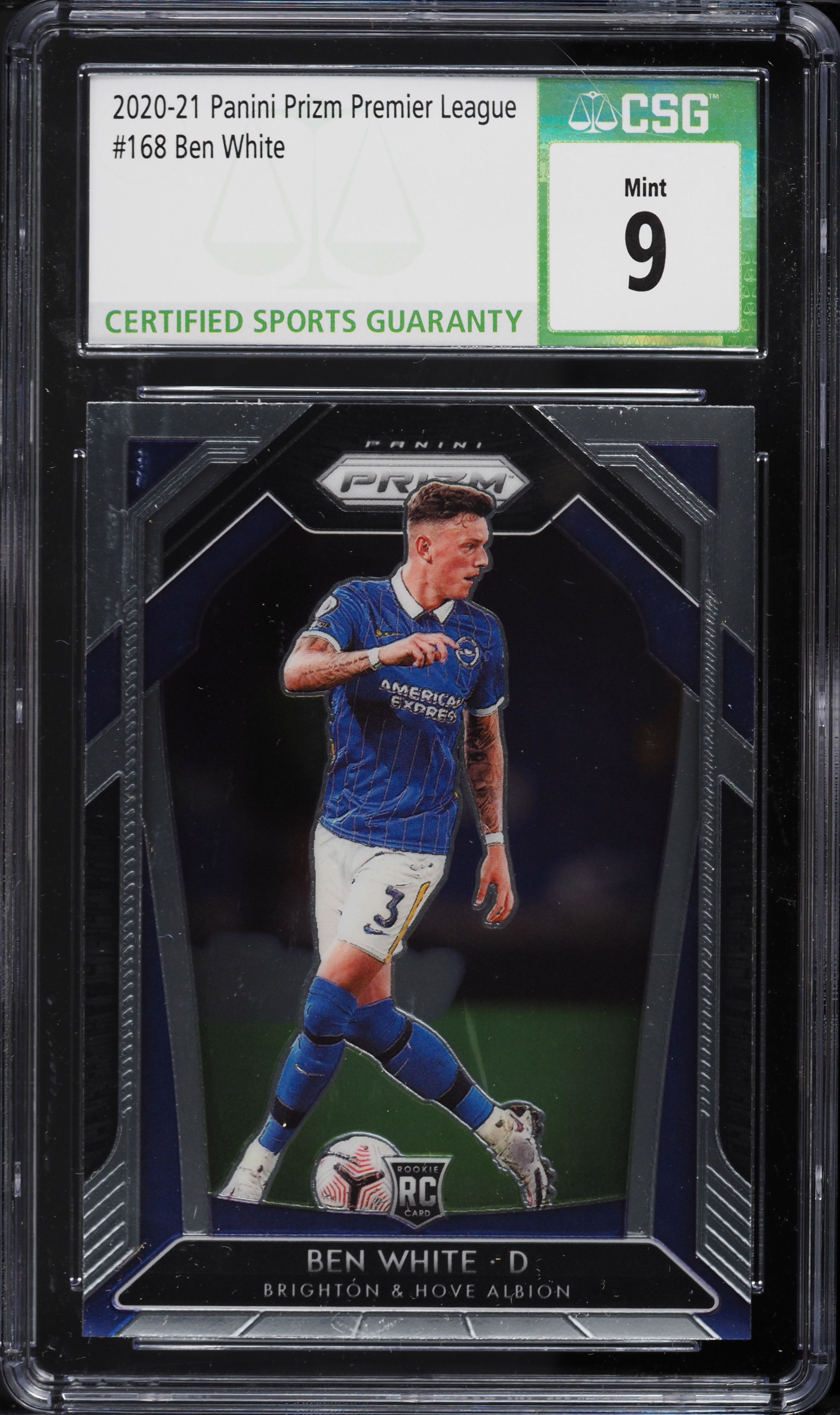 2020 Panini Prizm Premier League Ben White ROOKIE #168 CSG 9 MINT