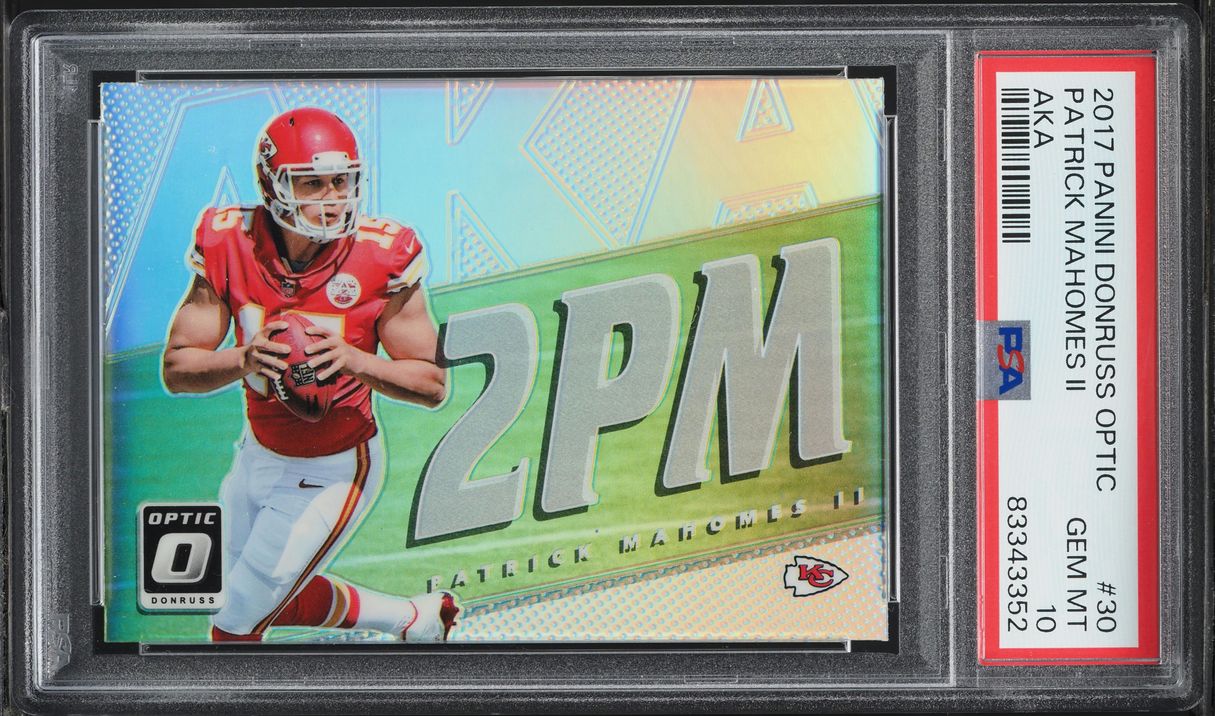 2017 Donruss Optic AKA Holo Patrick Mahomes II ROOKIE #30 PSA 10 GEM MINT