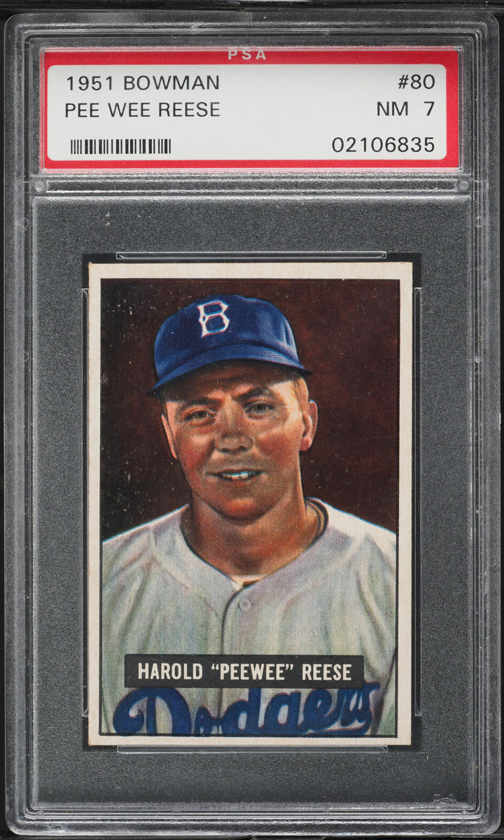 1951 Bowman Harold "Pee Wee" Reese #80 PSA 7 NRMT