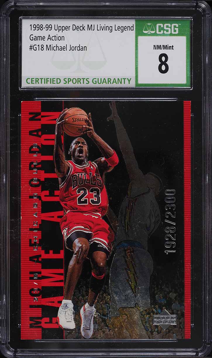 1998 Upper Deck MJ Living Legend Game Action Michael Jordan /2300 CSG 8 NM-MT