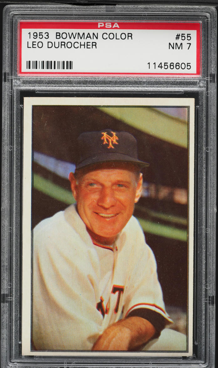 1953 Bowman Color Leo Durocher #55 PSA 7 NRMT