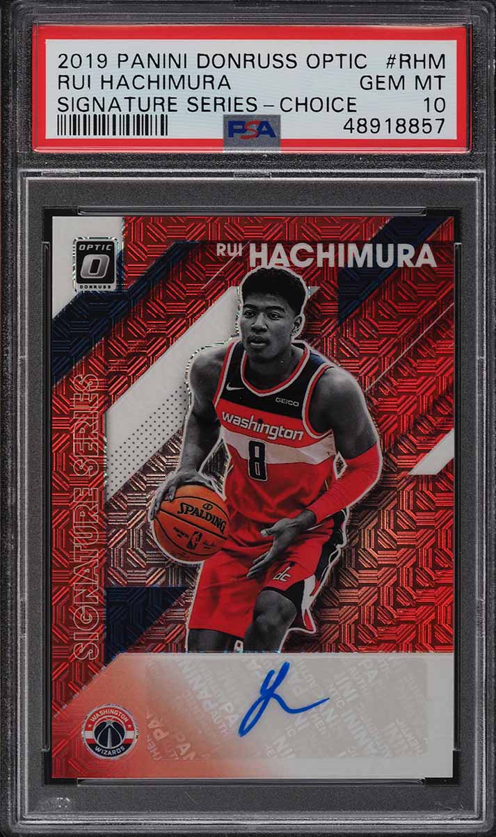 2019 Donruss Optic Signature Series Choice Rui Hachimura ROOKIE AUTO PSA 10