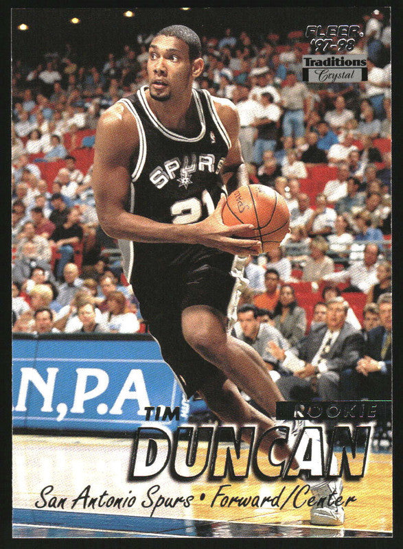 1997-98 Fleer Crystal Collection #201 Tim Duncan RC Rookie