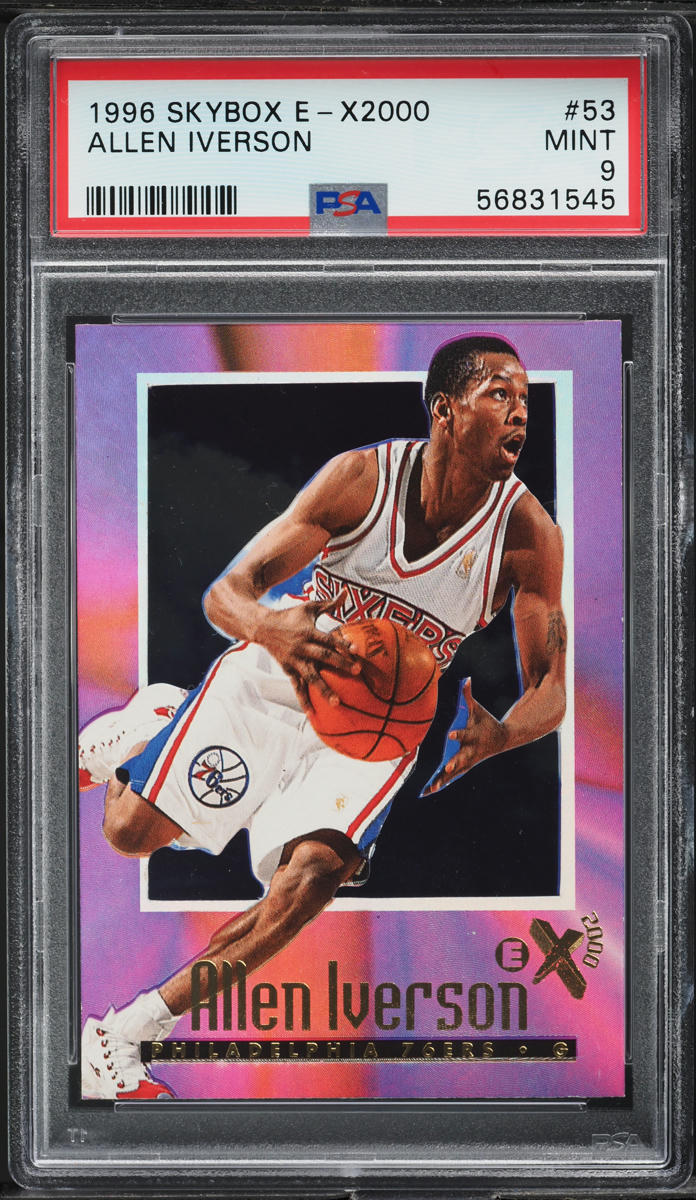 1996 Skybox E-X2000 Allen Iverson ROOKIE #53 PSA 9 MINT