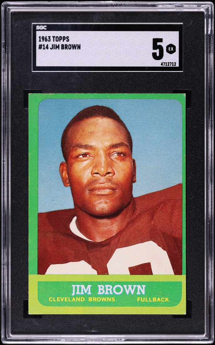 1963 Topps Football Jim Brown #14 SGC 5 EX