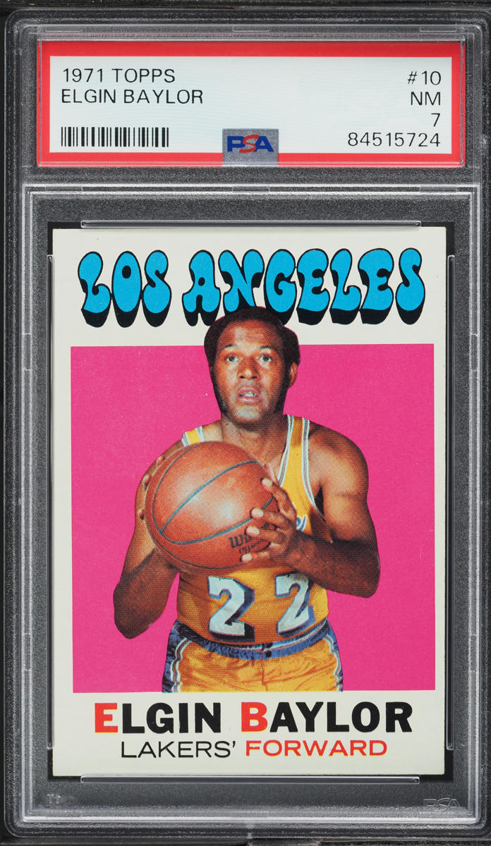 1971 Topps Basketball Elgin Baylor #10 PSA 7 NRMT