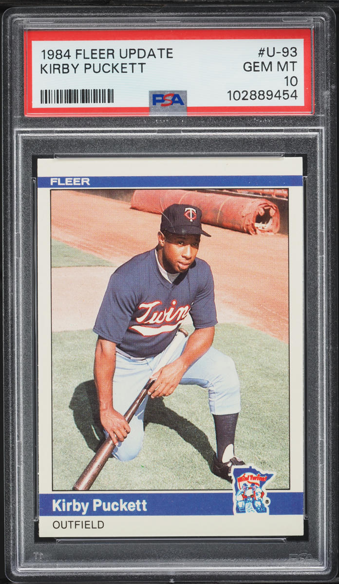1984 Fleer Update Kirby Puckett ROOKIE #U-93 PSA 10 GEM MINT