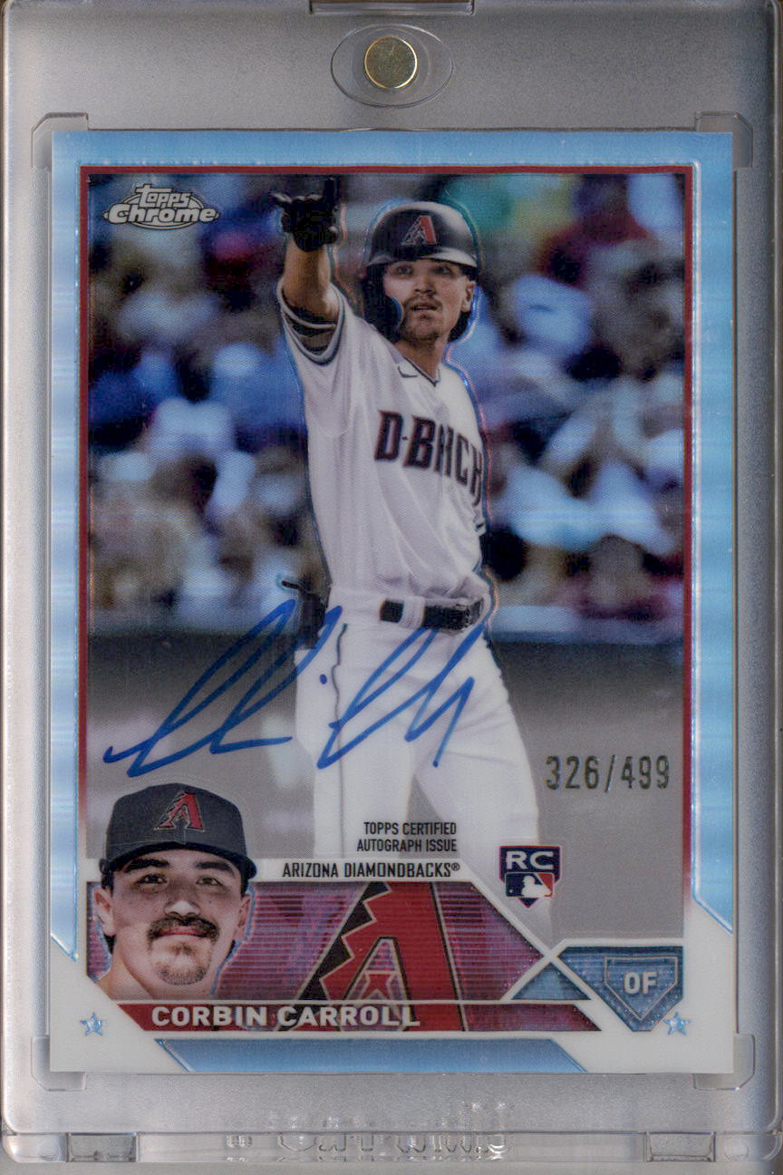 2023 Topps Chrome Rookie Autographs Refractor Corbin Carroll RC Auto /499