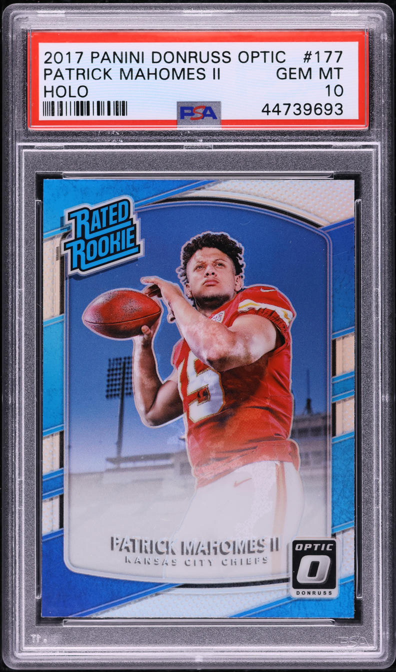 2017 Donruss Optic Holo Patrick Mahomes II ROOKIE #177 PSA 10 GEM MINT