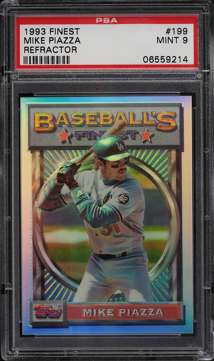 1993 Finest Refractor Mike Piazza ROOKIE #199 PSA 9 MINT