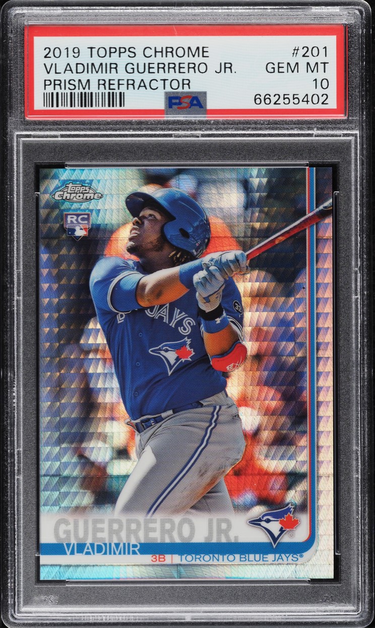 2019 Topps Chrome Prism Refractor Vladimir Guerrero Jr. ROOKIE #201 PSA 10 GEM
