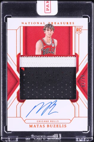2024 National Treasures Orange Matas Buzelis ROOKIE PATCH AUTO /75 #112