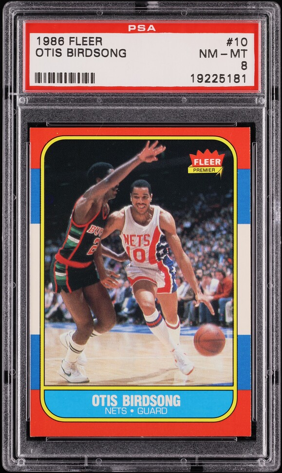 1986 Fleer Basketball Otis Birdsong #10 PSA 8 NM-MT