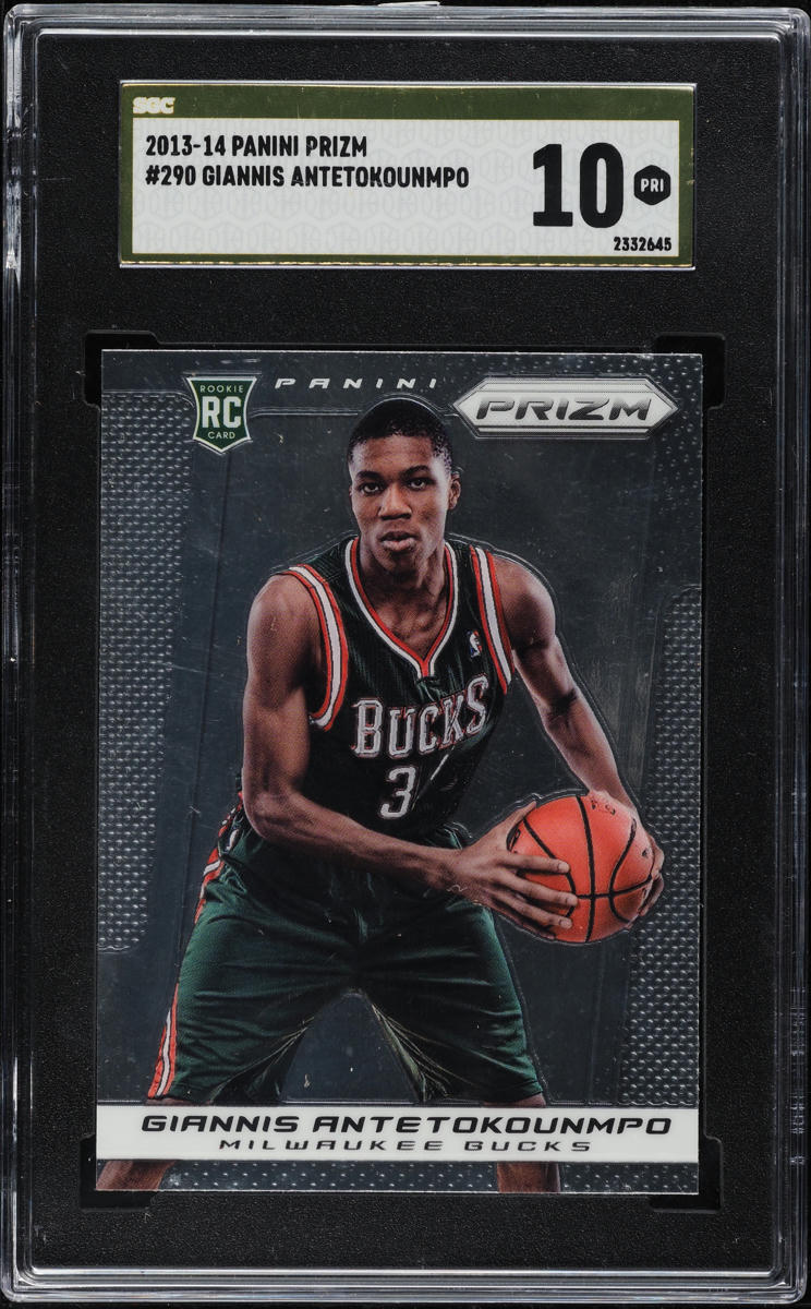 2013 Panini Prizm Giannis Antetokounmpo ROOKIE #290 SGC 10 PRISTINE